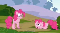 Size: 1567x859 | Tagged: safe, screencap, pinkie pie, earth pony, pony, female, mare, pink coat, pink mane, youtube caption, youtube link