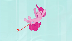 Size: 1280x720 | Tagged: safe, screencap, pinkie pie, earth pony, pony, animation error, female, mare, pink coat, pink mane, solo