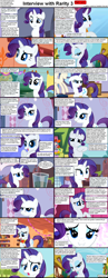 Size: 1282x3304 | Tagged: safe, rarity, pony, unicorn, comic:celestia's servant interview, caption, comic, interview