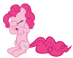 Size: 900x717 | Tagged: safe, artist:kuren247, pinkie pie, earth pony, pony, eyes closed, facehoof, female, headache, mare, open mouth, simple background, sitting, transparent background, vector