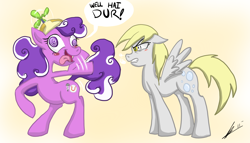 Size: 1400x800 | Tagged: safe, artist:emerl-lad12, derpy hooves, screwball, pegasus, pony, female, mare