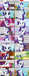 Size: 1282x3304 | Tagged: safe, rarity, pony, unicorn, comic:celestia's servant interview, caption, comic, fainting couch, interview, sofa