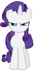 Size: 2203x4152 | Tagged: safe, artist:kired25, rarity, pony, unicorn, angry, glare, simple background, solo, transparent background, vector