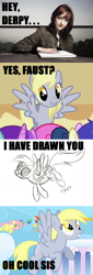 Size: 500x1463 | Tagged: safe, derpy hooves, pegasus, pony, comic, female, lauren faust, mare, sketch