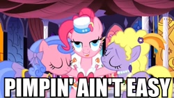 Size: 960x540 | Tagged: safe, pinkie pie, earth pony, pony, female, mare, pimp, pimpin' ain't easy