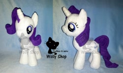 Size: 1500x885 | Tagged: safe, artist:vegeto-uchihaportgas, rarity, filly, irl, photo, plushie, solo