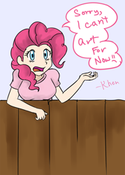 Size: 1000x1400 | Tagged: safe, artist:kprovido, pinkie pie, human, clothes, female, humanized, pink hair