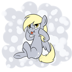 Size: 1000x1000 | Tagged: safe, artist:maplesunrise, derpy hooves, pony, silly, silly pony