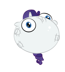 Size: 850x939 | Tagged: safe, artist:zomgitsalaura, rarity, balloonie pony, original species, pony, unicorn, inflation, rariblimp, simple background, solo, transparent background