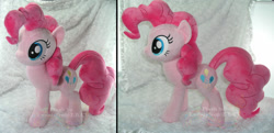 Size: 900x435 | Tagged: safe, artist:hystree, pinkie pie, pony, irl, photo, plushie, solo