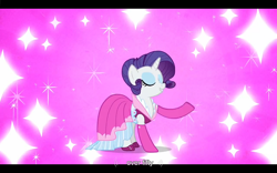 Size: 1024x640 | Tagged: safe, screencap, rarity, pony, unicorn, too many pinkie pies, female, horn, mare, solo, youtube caption