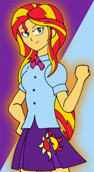 Size: 468x850 | Tagged: safe, artist:combatkaiser, sunset shimmer, twilight sparkle, equestria girls, rainbow rocks, clothes swap, costume swap