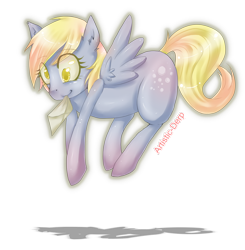 Size: 736x750 | Tagged: safe, artist:artistic-derp, derpy hooves, pegasus, pony, female, letter, mare, mouth hold, solo