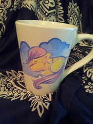 Size: 540x720 | Tagged: safe, artist:busoni, fluttershy, craft, cup, custom, etsy, irl, merchandise, mug, photo