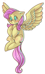 Size: 291x480 | Tagged: safe, artist:busoni, fluttershy, pegasus, pony, cute, female, mare, solo