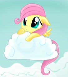 Size: 6188x7052 | Tagged: safe, artist:pridark, fluttershy, pegasus, pony, absurd resolution, cloud, cloudy, cute, female, filly, filly fluttershy, hnnng, moe, shyabetes, solo, younger