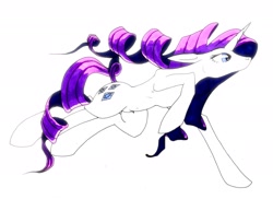 Size: 2338x1700 | Tagged: safe, artist:oddwarg, rarity, pony, unicorn, simple background, solo, white background