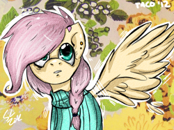 Size: 640x480 | Tagged: artist needed, dead source, safe, fluttershy, pegasus, pony, clothes, solo, sweater, sweatershy