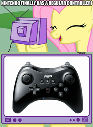 Size: 563x771 | Tagged: safe, fluttershy, pegasus, pony, exploitable meme, meme, tv meme, wii u