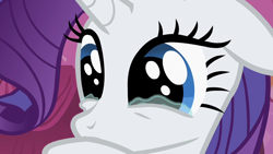 Size: 1280x720 | Tagged: safe, screencap, rarity, pony, unicorn, crying, female, horn, mare, white coat