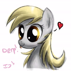 Size: 6614x6614 | Tagged: safe, artist:deerhooves, derpy hooves, pegasus, pony, absurd resolution, female, heart, mare, solo