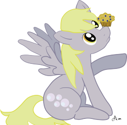 Size: 2457x2409 | Tagged: safe, artist:amaya-fanel, derpy hooves, pegasus, pony, female, mare, muffin, solo