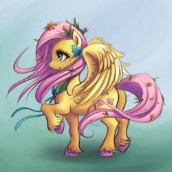 Size: 600x600 | Tagged: safe, artist:ninjaham, fluttershy, pegasus, pony, butt, female, mare, plot, solo