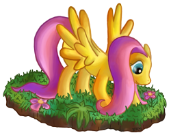 Size: 779x616 | Tagged: safe, artist:blubble-the-blubs, fluttershy, pegasus, pony, female, mare, pink mane, solo, yellow coat