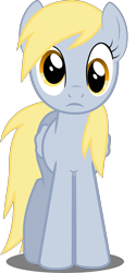 Size: 1855x3700 | Tagged: safe, artist:felix-kot, derpy hooves, pegasus, pony, a dog and pony show, confused, female, mare, simple background, solo, transparent background, vector