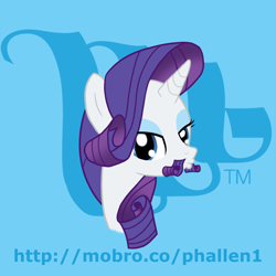 Size: 1080x1080 | Tagged: safe, artist:phallen1, rarity, pony, unicorn, female, horn, mare, moustache, movember, solo