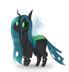 Size: 875x913 | Tagged: safe, artist:darkydass86, queen chrysalis, changeling, changeling queen, cute, cutealis, simple background, solo, transparent background