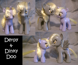 Size: 800x666 | Tagged: safe, artist:jwalsshop, derpy hooves, dinky hooves, pony, brushable, custom, irl, photo, toy