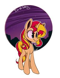 Size: 910x1180 | Tagged: safe, artist:ask-dreamlight, sunset shimmer, pony, unicorn, smiling, solo