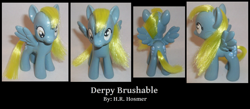 Size: 2680x1164 | Tagged: safe, artist:gryphyn-bloodheart, derpy hooves, pony, brushable, custom, irl, photo, solo, toy