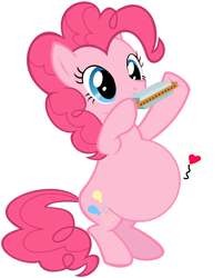 Size: 730x909 | Tagged: safe, pinkie pie, earth pony, pony, harmonica, heart, musical instrument, pregnant, pregnant edit