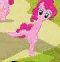 Size: 60x62 | Tagged: safe, screencap, pinkie pie, earth pony, pony, too many pinkie pies, animated, bipedal, clone, clones, dancing, female, lowres, mare, multeity, picture for breezies, pinkie clone, solo focus, too much pink energy is dangerous