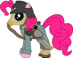 Size: 998x800 | Tagged: safe, artist:p47hfind3r, pinkie pie, earth pony, pony, crossover, death korps of krieg, gas mask, military, warhammer (game), warhammer 40k