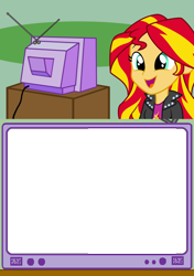 Size: 564x800 | Tagged: safe, sunset shimmer, equestria girls, exploitable meme, meme, obligatory pony, template, tv meme