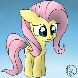 Size: 1280x1280 | Tagged: safe, artist:ratiodaze, fluttershy, ladybug, pegasus, pony, female, mare, pink mane, yellow coat