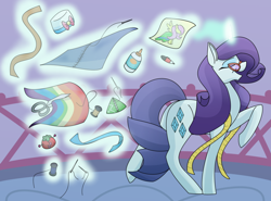 Size: 900x666 | Tagged: safe, artist:100yearslater, rarity, pony, unicorn, female, glasses, horn, mare, white coat