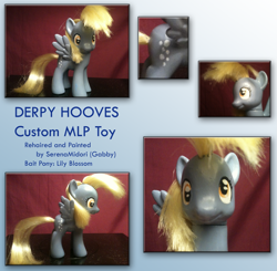 Size: 1731x1696 | Tagged: safe, artist:serenamidori, derpy hooves, pony, brushable, custom, irl, photo, solo, toy