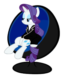 Size: 7620x8956 | Tagged: safe, artist:gen-jack-oneill, rarity, pony, unicorn, absurd resolution, crossover, number two, parody, simple background, sitting, the prisoner, transparent background, vector