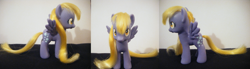 Size: 2000x550 | Tagged: safe, artist:kiddysa-bunnpire, derpy hooves, pony, brushable, custom, irl, photo, solo, toy