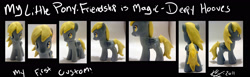 Size: 3036x932 | Tagged: safe, artist:wolfpupgrl14, derpy hooves, pony, brushable, custom, irl, photo, solo, toy