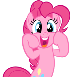 Size: 1600x1671 | Tagged: safe, artist:eugene-joe-c, pinkie pie, earth pony, pony, simple background, smiling, solo, transparent background, vector