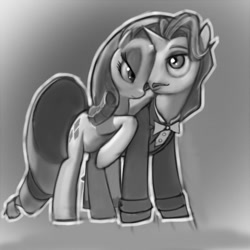 Size: 700x700 | Tagged: safe, artist:saurabhinator, fancypants, rarity, pony, unicorn, female, male, mare, monochrome, raripants, shipping, stallion, straight