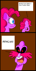 Size: 873x1722 | Tagged: dead source, safe, artist:i-need-a-medic, pinkie pie, earth pony, pony, too many pinkie pies, comic, crossover, doctor eggman, pingas, sonic the hedgehog (series)