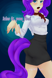 Size: 800x1197 | Tagged: safe, artist:shaharaj, rarity, clothes, female, humanized, tailed humanization