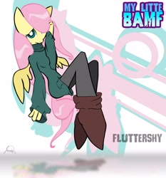 Size: 3168x3392 | Tagged: safe, artist:ryuukiba, fluttershy, anthro, high res, solo