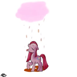 Size: 512x512 | Tagged: safe, artist:derpiliciouspony, pinkie pie, earth pony, pony, chocolate rain, female, mare, pink coat, pink mane, pinkamena diane pie